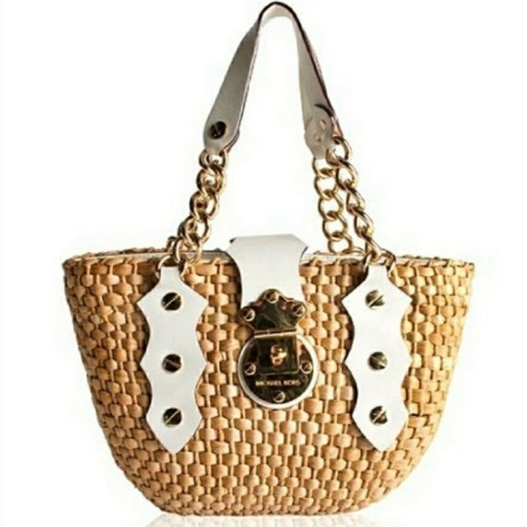 Michael Kors Handbags - Michael Kors Santorini Straw Tote
